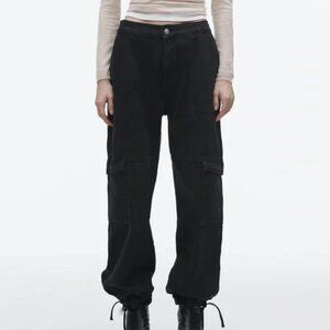 Zara Black Cargo Jeans